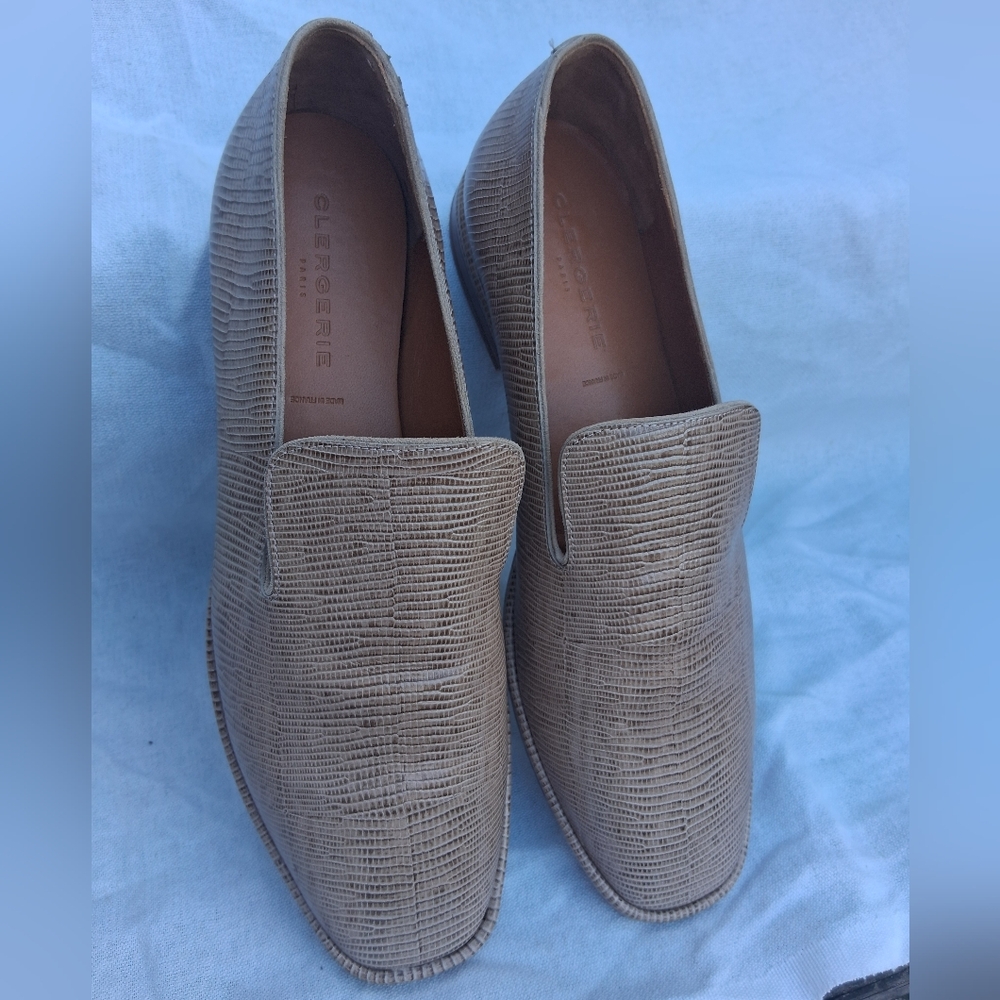 Robert Clergerie Men's Textured Beige Loafers